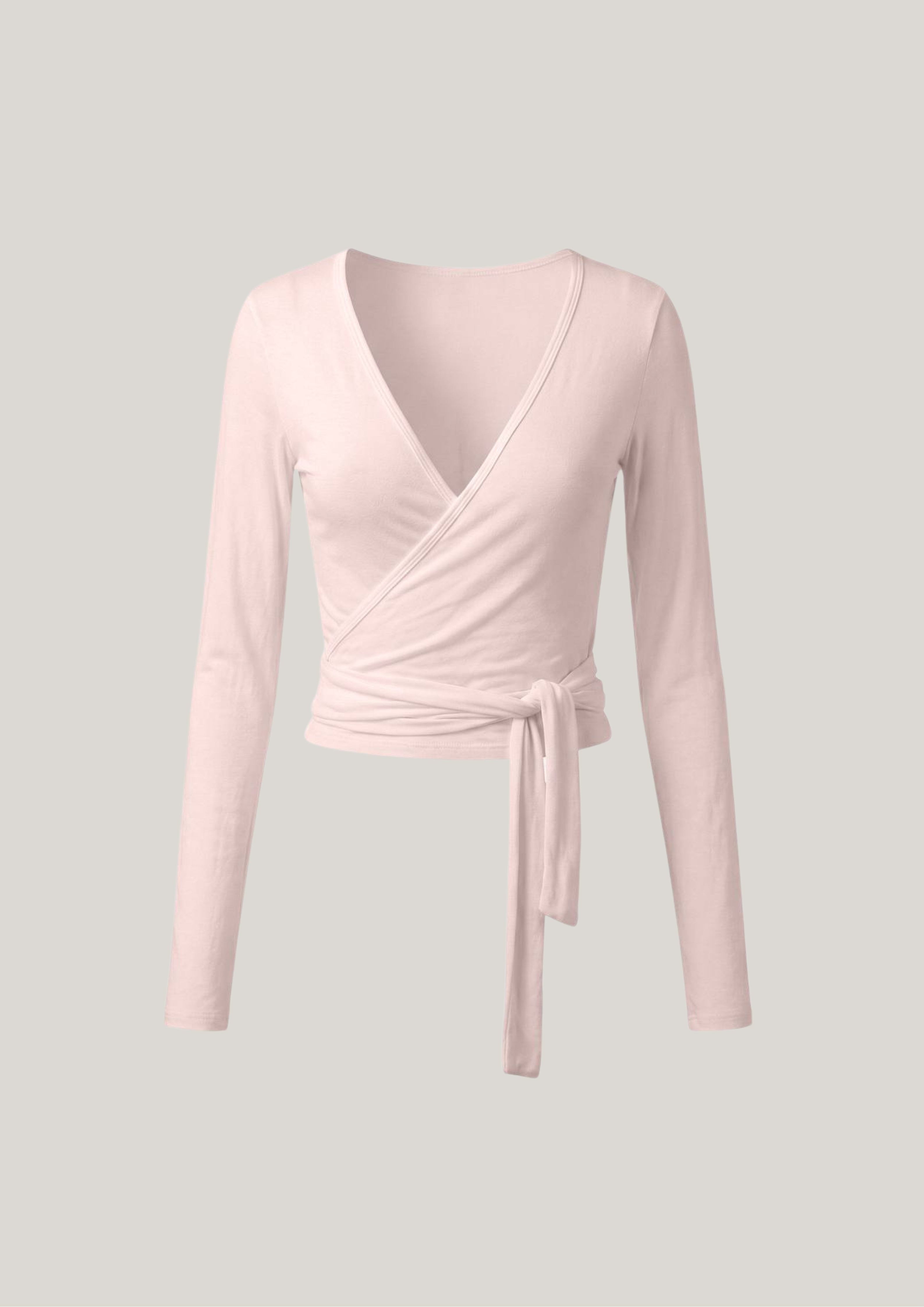 Buttery Soft Pilates Wrap Top in Strawberry Milk