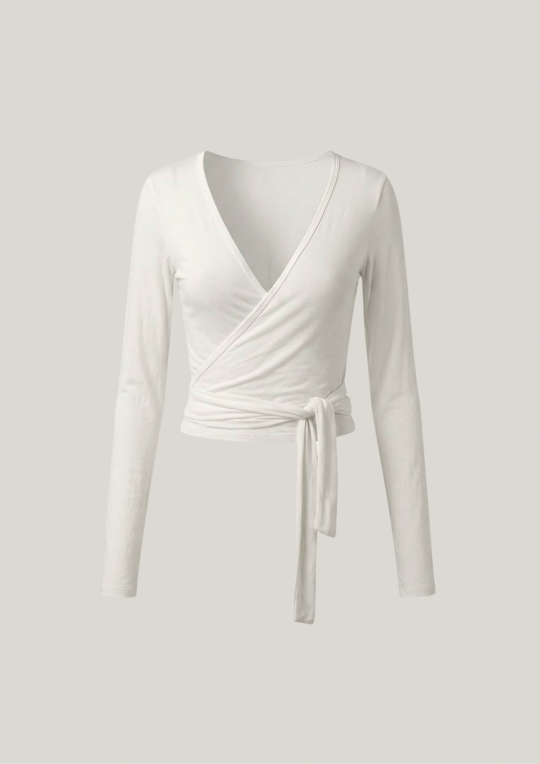 Buttery Soft Pilates Wrap Top in Vanilla