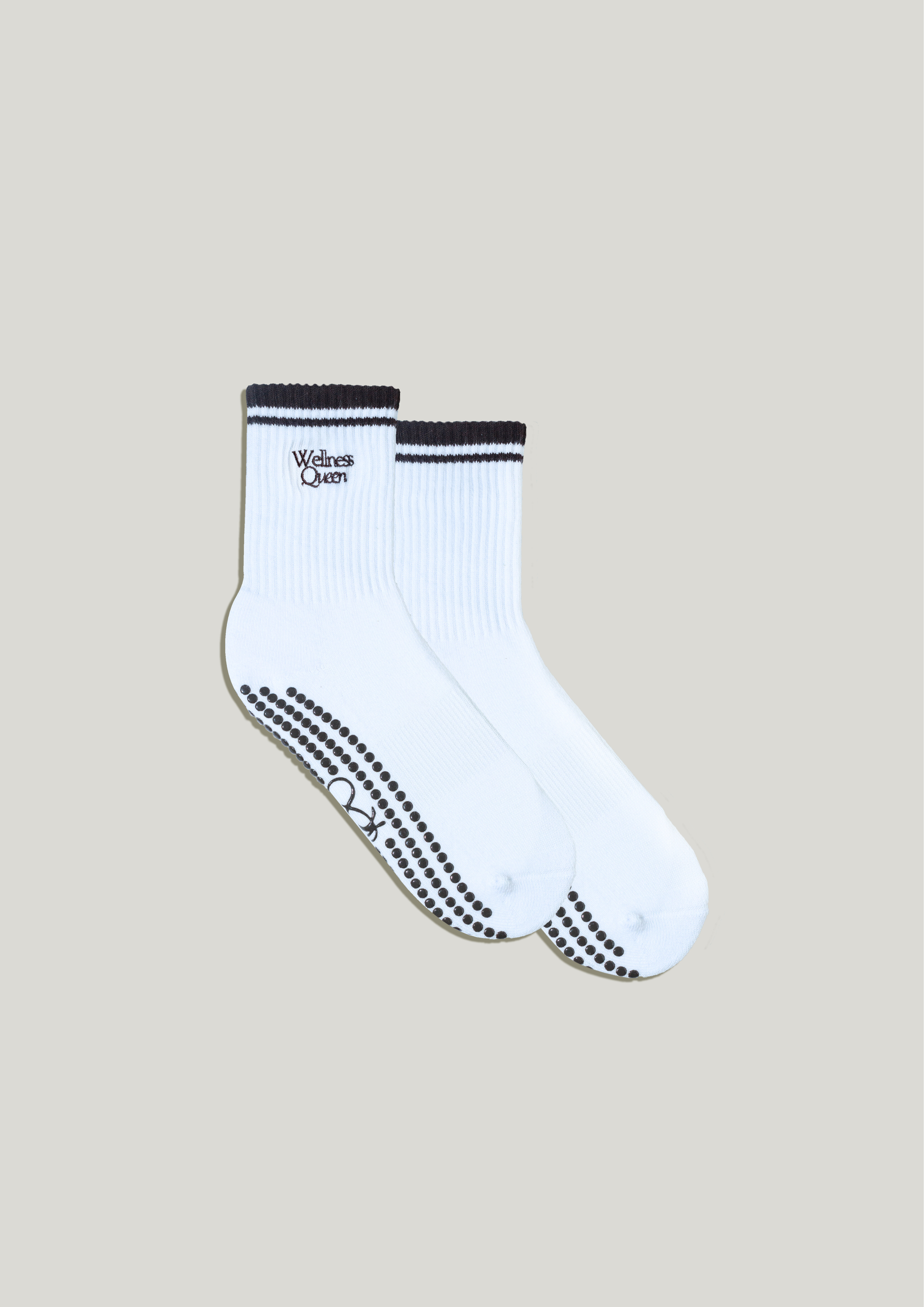 Pilates Grip Socks in Chalk
