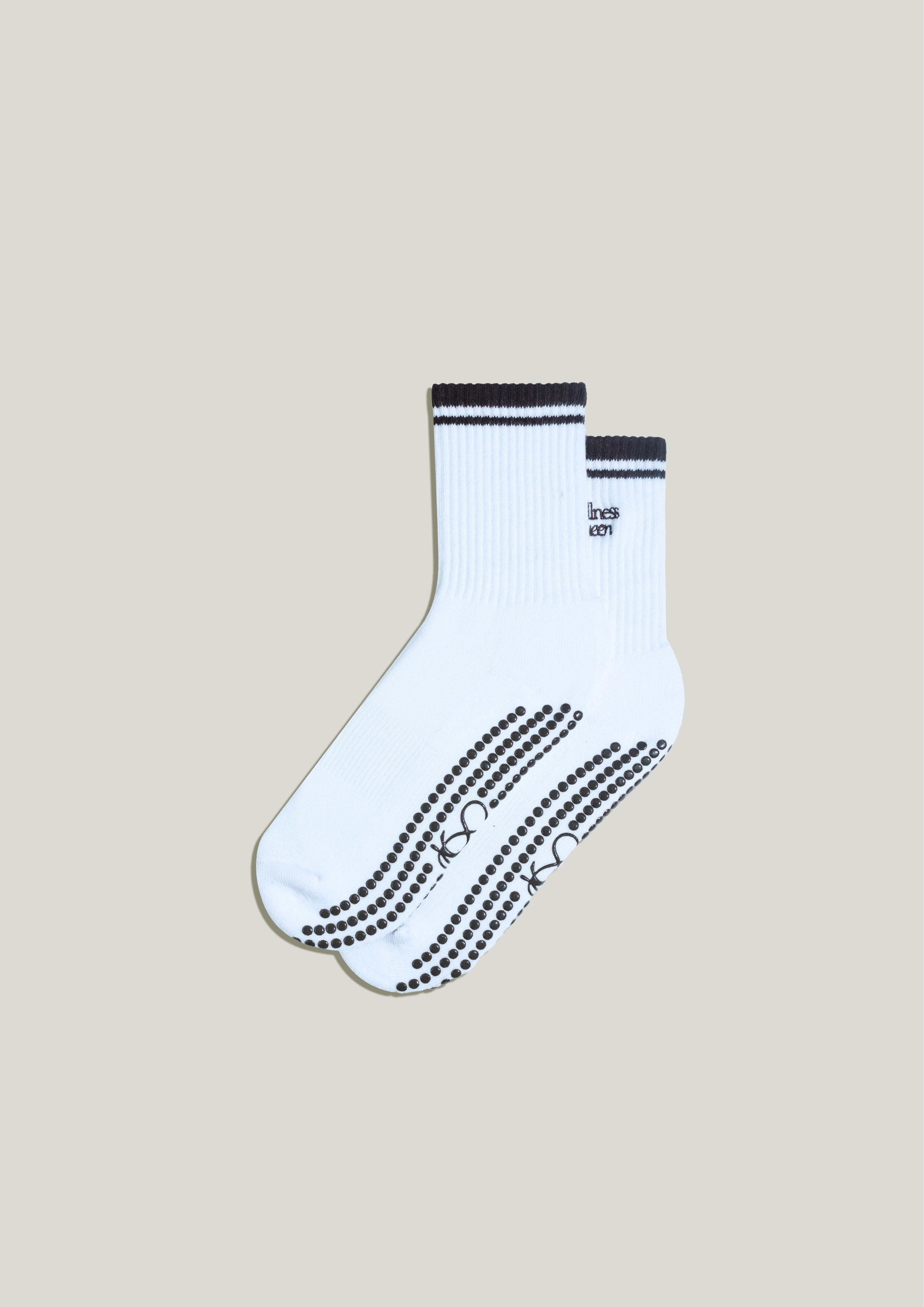 Pilates Grip Socks in Chalk