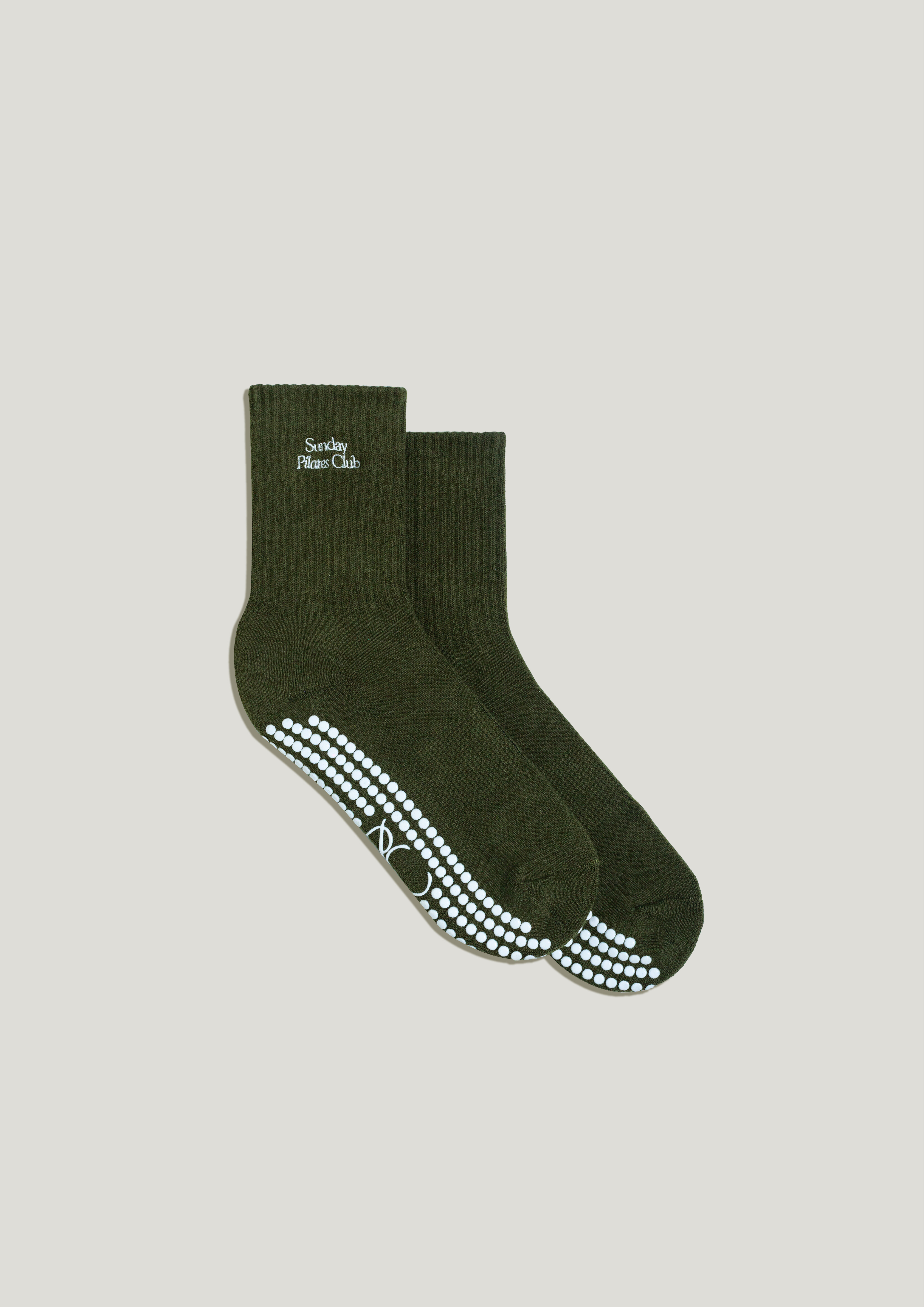 Pilates Grip Socks in Olive