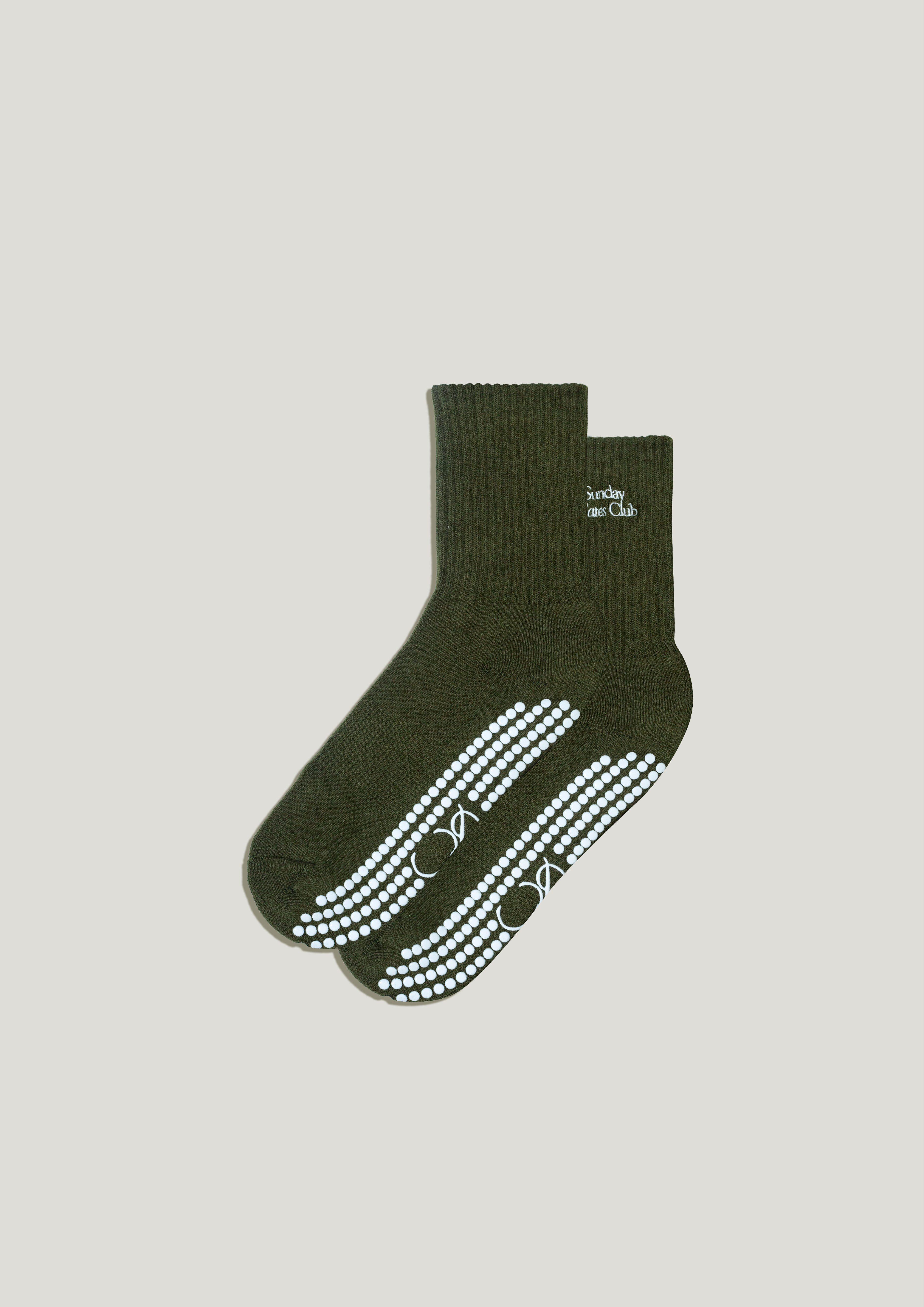 Pilates Grip Socks in Olive