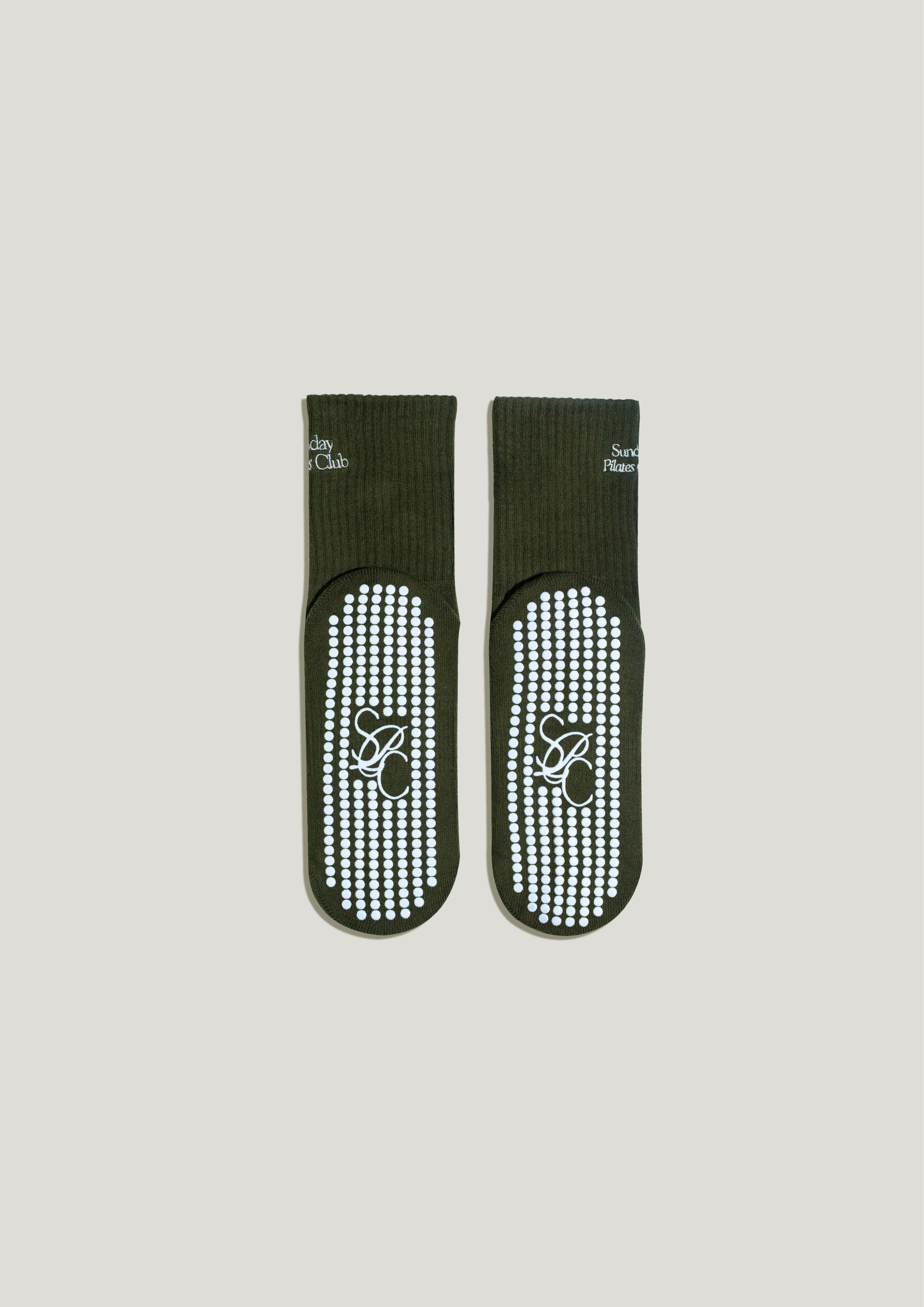 Pilates Grip Socks in Olive