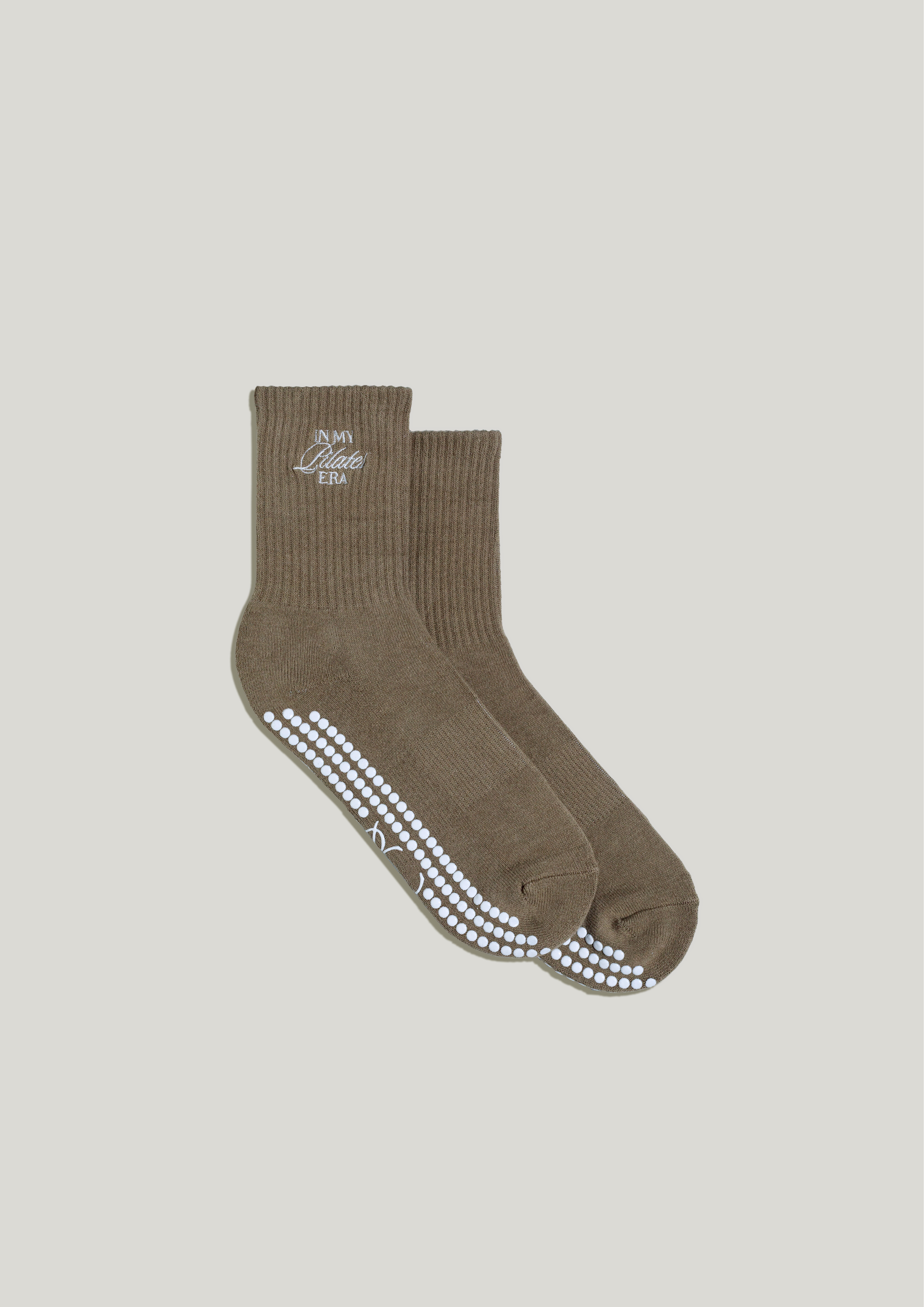 Pilates Grip Socks in Stone