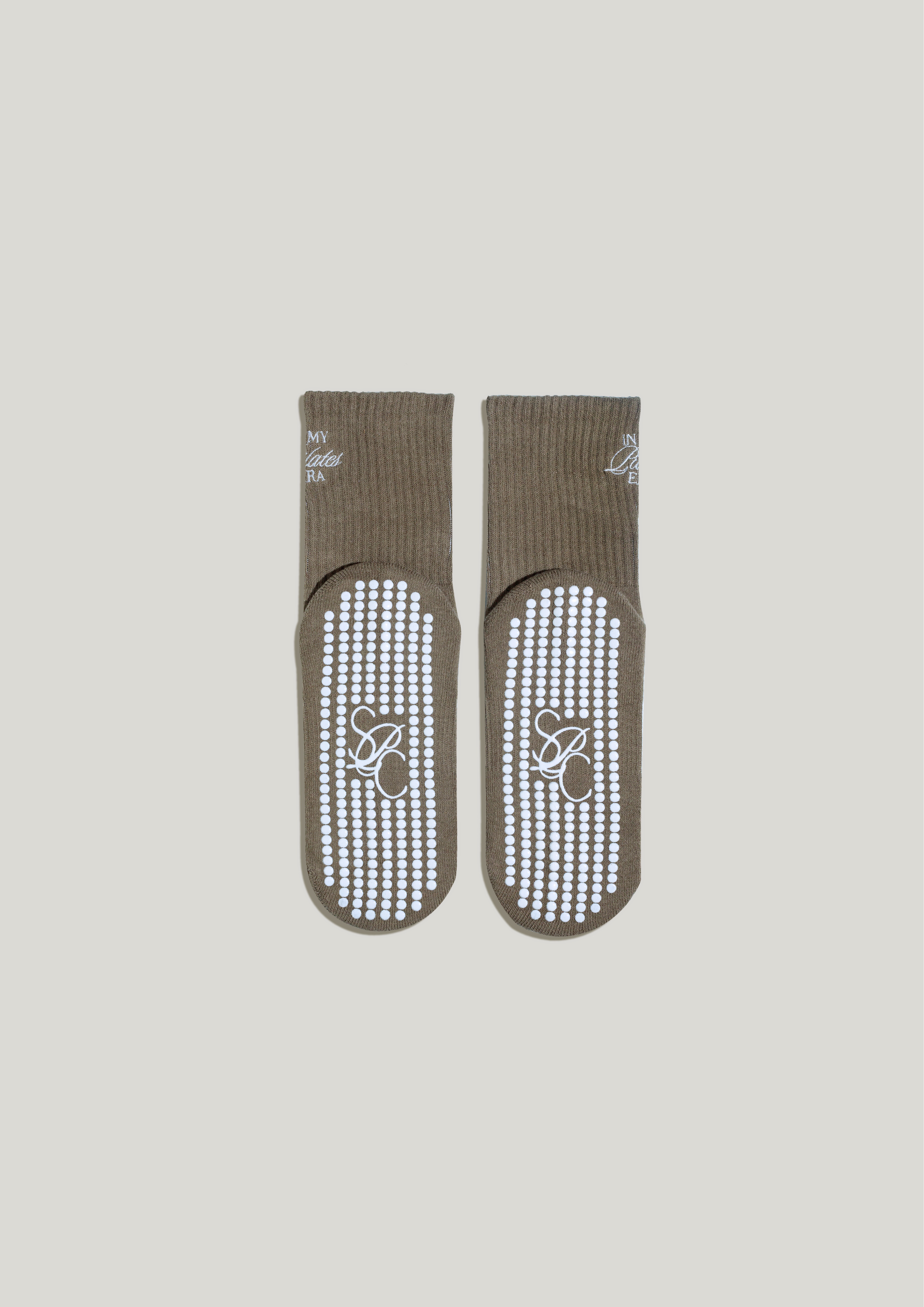 Pilates Grip Socks in Stone
