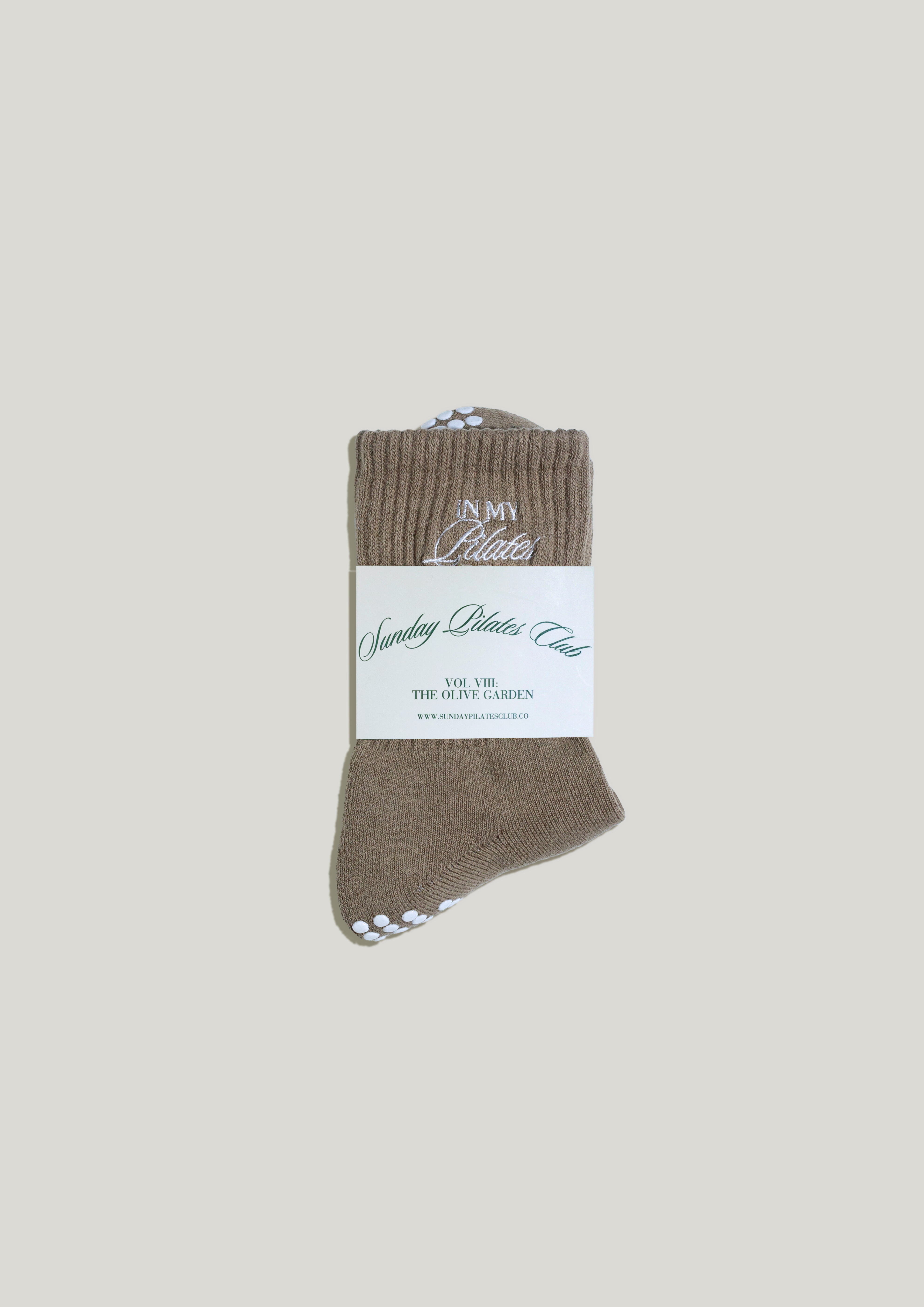 Pilates Grip Socks in Stone