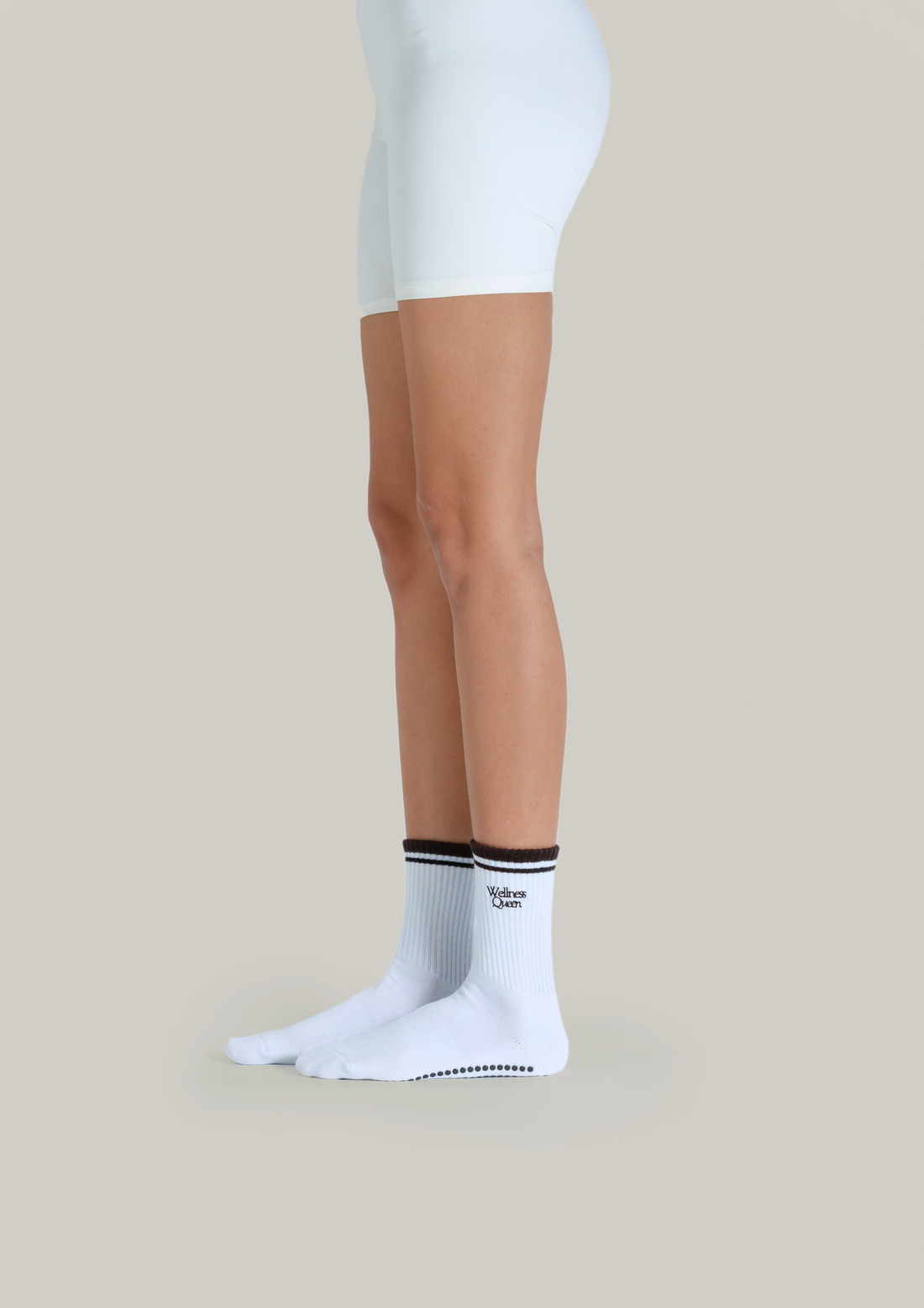 Pilates Grip Socks in Chalk
