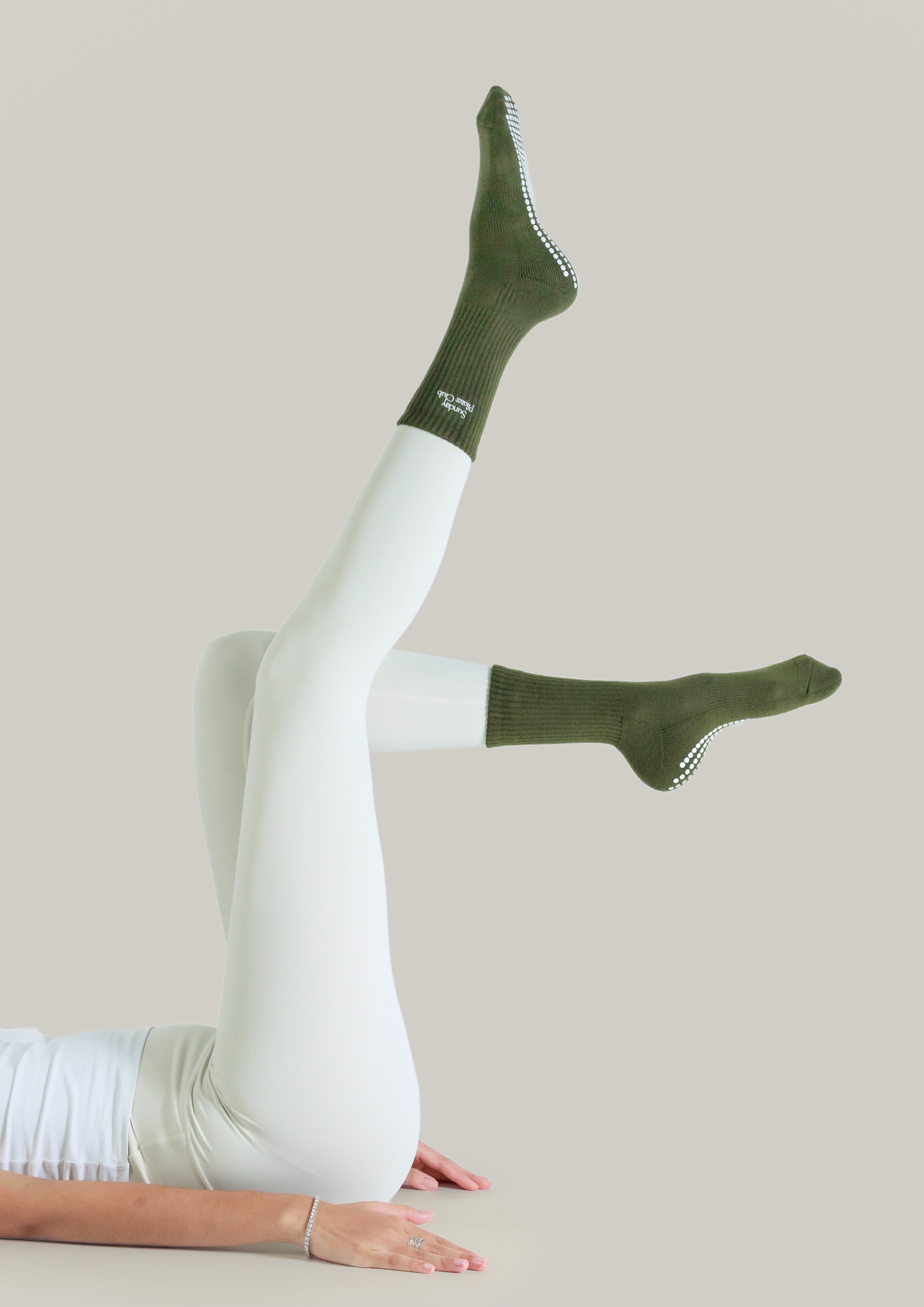 Pilates Grip Socks in Olive
