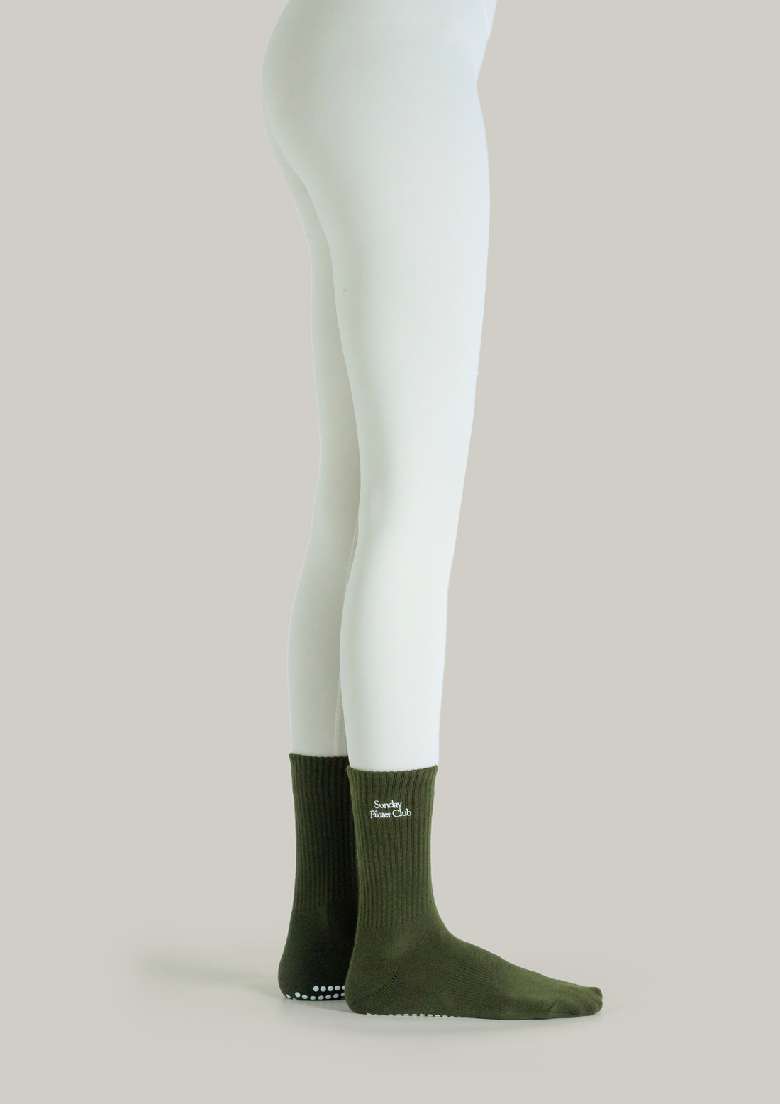Pilates Grip Socks in Olive
