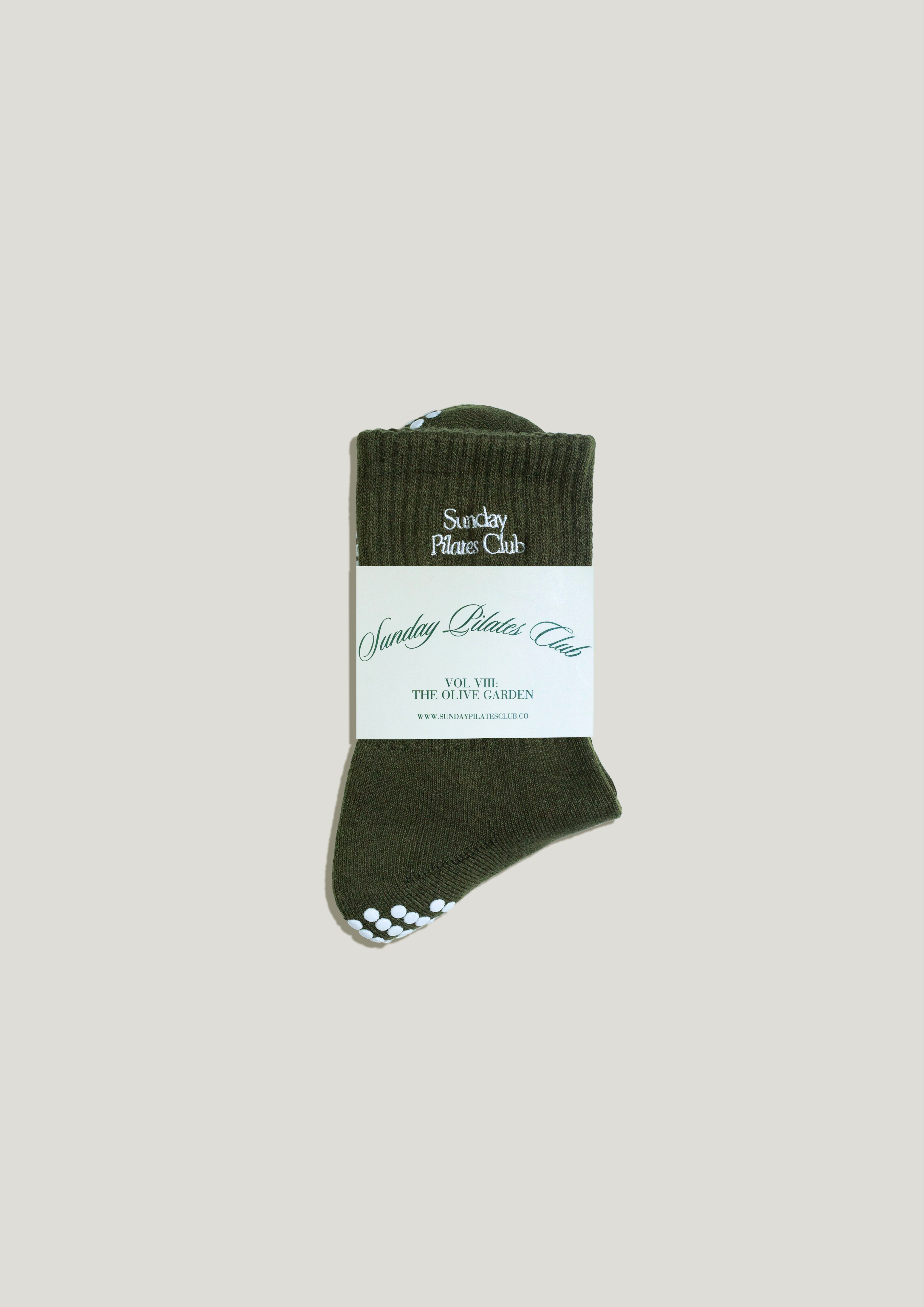 Pilates Grip Socks in Olive