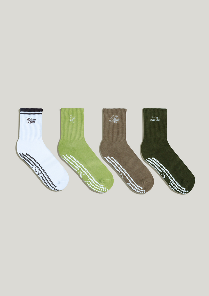 The Olive Garden Pilates Grip Socks Bundle Set