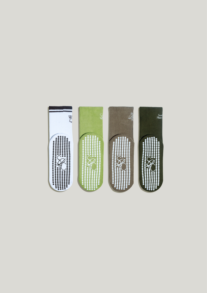 The Olive Garden Pilates Grip Socks Bundle Set