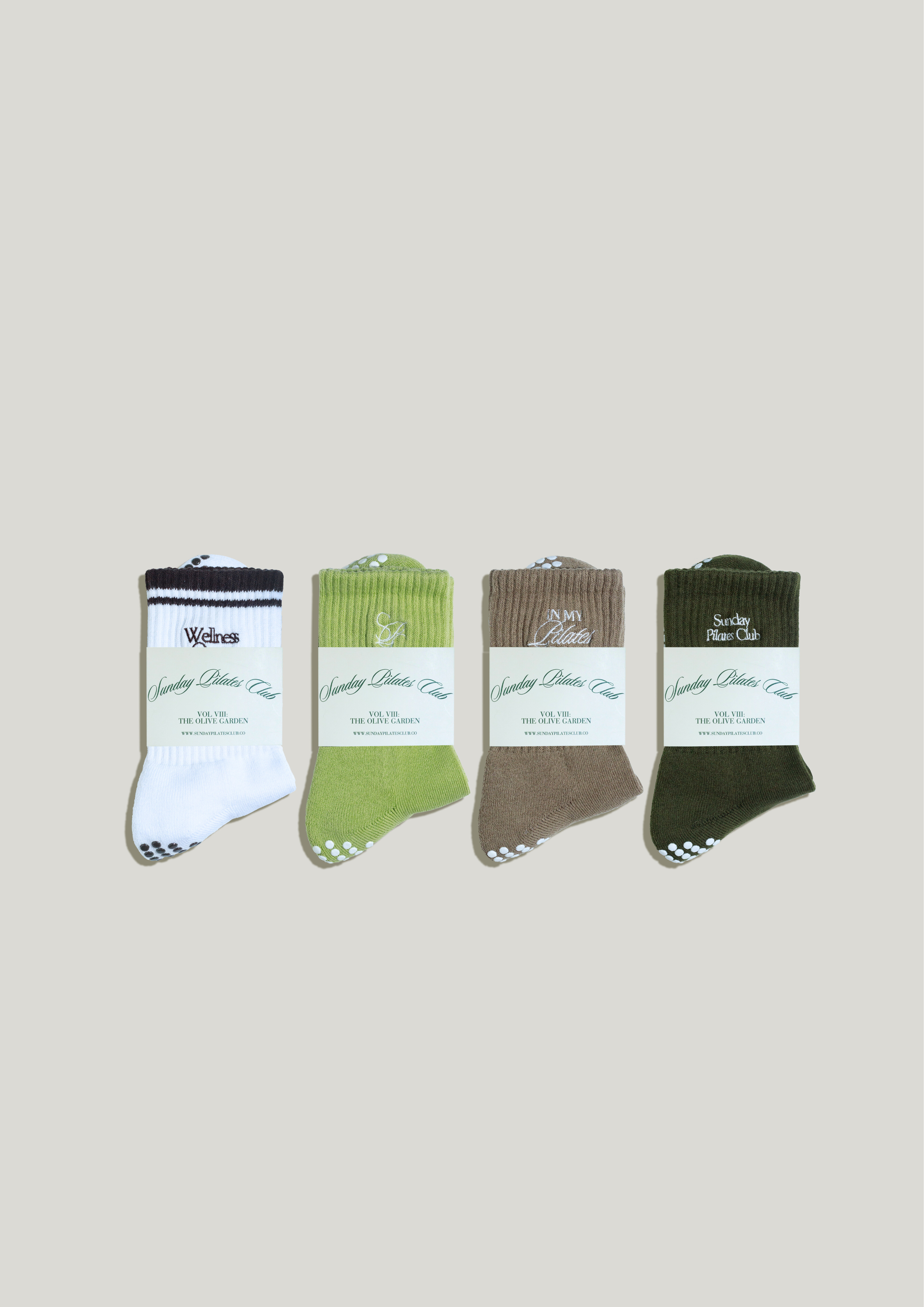 The Olive Garden Pilates Grip Socks Bundle Set